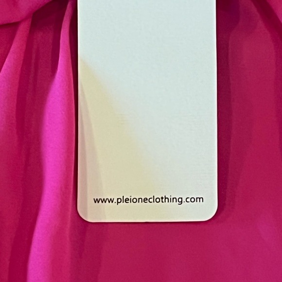 PLEIONE RUFFLE FRONT BABYDOLL SWING BLOUSE IN PINK NWT WOMEN'S SIZE MEDIUM‎ - Picture 8 of 10